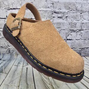 Dr. Martens Isham Desert Tan Oasis Suede Slingback Mule Unisex Men's 8 Women's 9